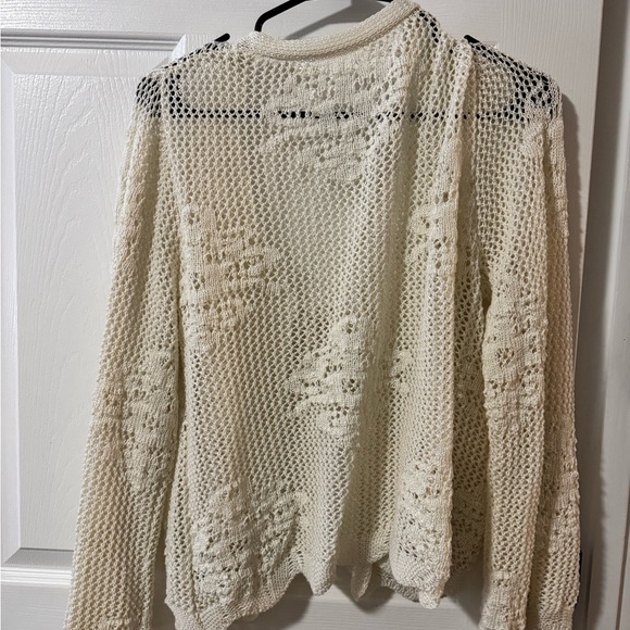 SHEIN Cream Open-Knit Cardigan - Picture 2 of 3